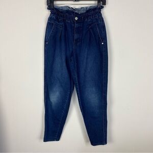 Vintage America High Rise Paperbag Dark Wash Denim Jeans